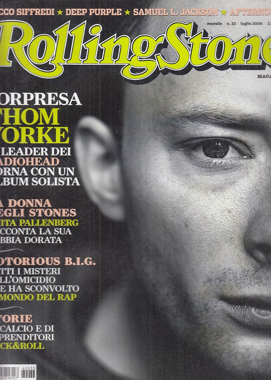 LR- RIVISTA MAGAZINE ROLLING STONE N.33 THOM YORK ----- 2006 - B - YFS999