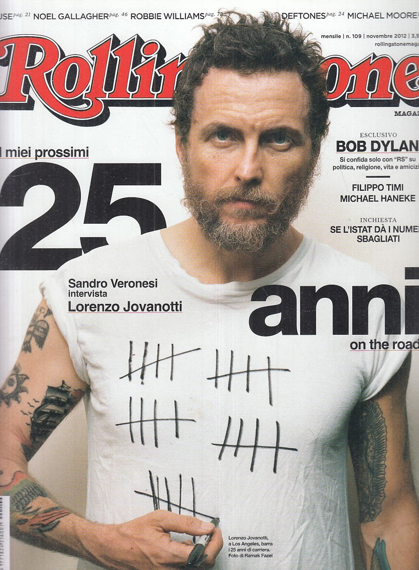 LR- RIVISTA MAGAZINE ROLLING STONE N.109 LORENZO JOVANOTTI----- 2012- B - YFS999