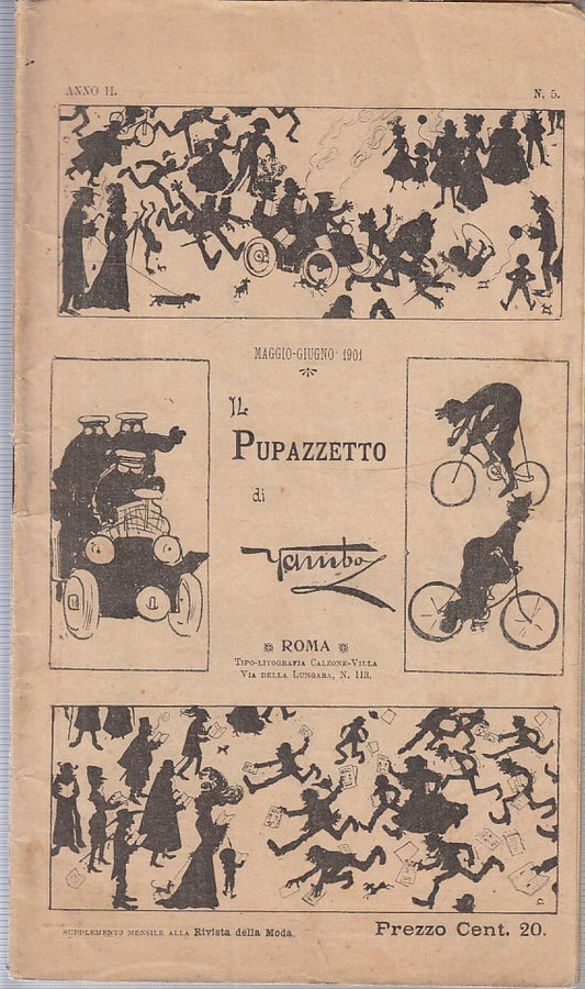 LB- IL PUPAZZETTO di YAMBO -- SUPPLEMENTO RIVISTA MODA N.5 --- 1901- S- RGZ