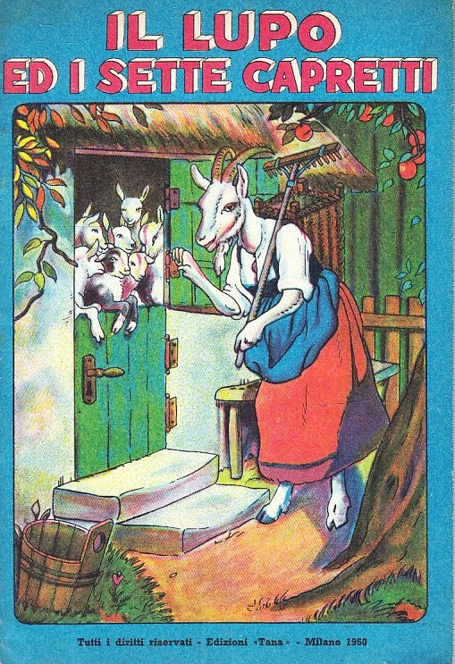 LB- IL LUPO E I SETTE CAPRETTINI PUBBLICITA' -- EDIZIONI TANA --- 1960 - S - RGZ