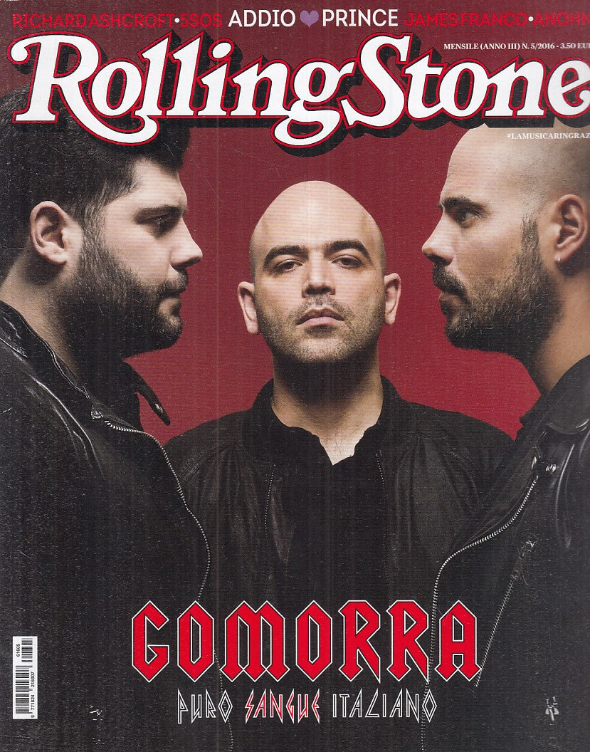 LR- RIVISTA MAGAZINE ROLLING STONE N.5 GOMORRA PRINCE ----- 2016 - B - YFS999