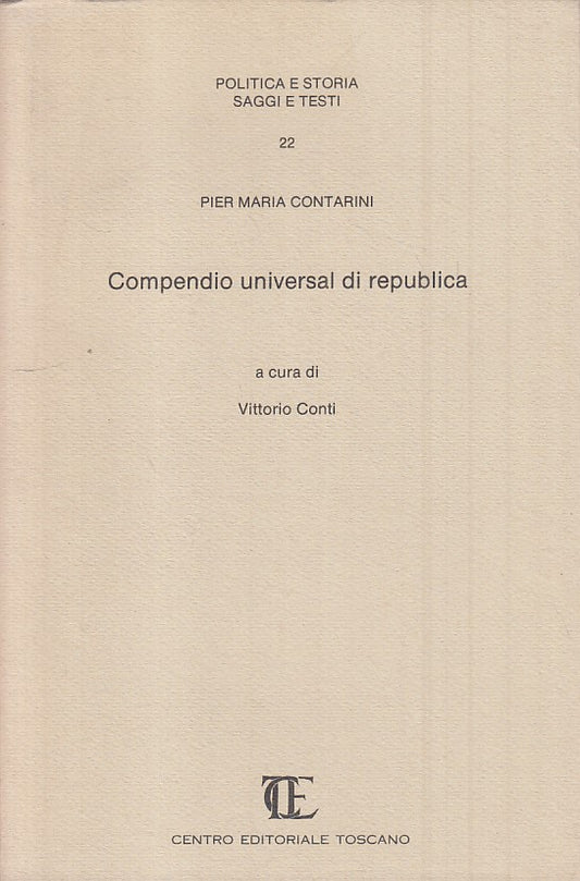 LS- COMPENDIO UNIVERSAL DI REPUBLICA - CONTARINI - CET --- 1990 - BS - YFS213