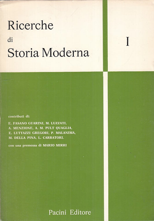 LS- RICERCHE DI STORIA MODERNA I - AA.VV. - PACINI --- 1976 - B - YFS428