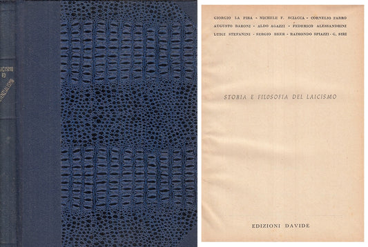 LS- STORIA E FILOSOFIA DEL LAICISMO -- DAVIDE - CULTURA -- 1954 - C - YFS212