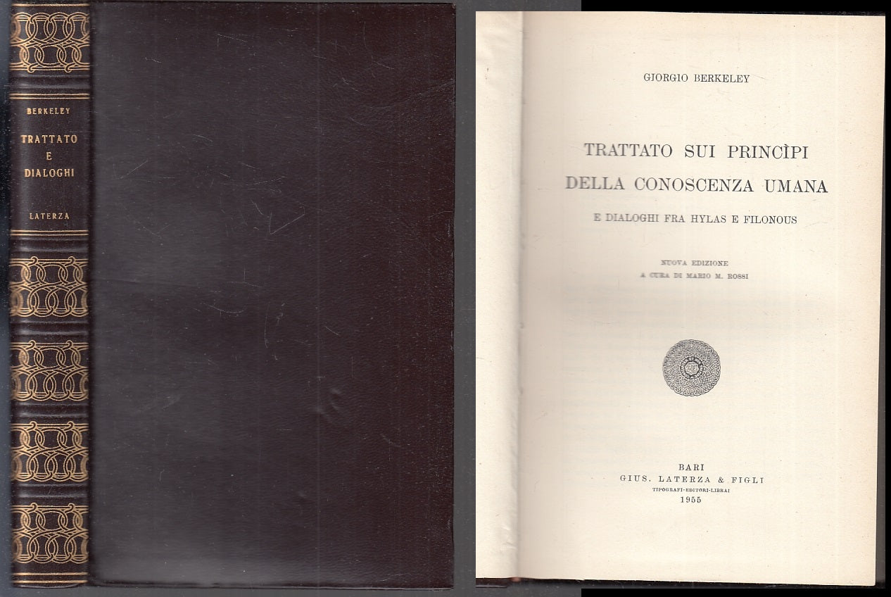 LS- TRATTATO PRINCIPI CONOSCENZA UMANA - BERKELEY - LATERZA --- 1955 - C- XFS999