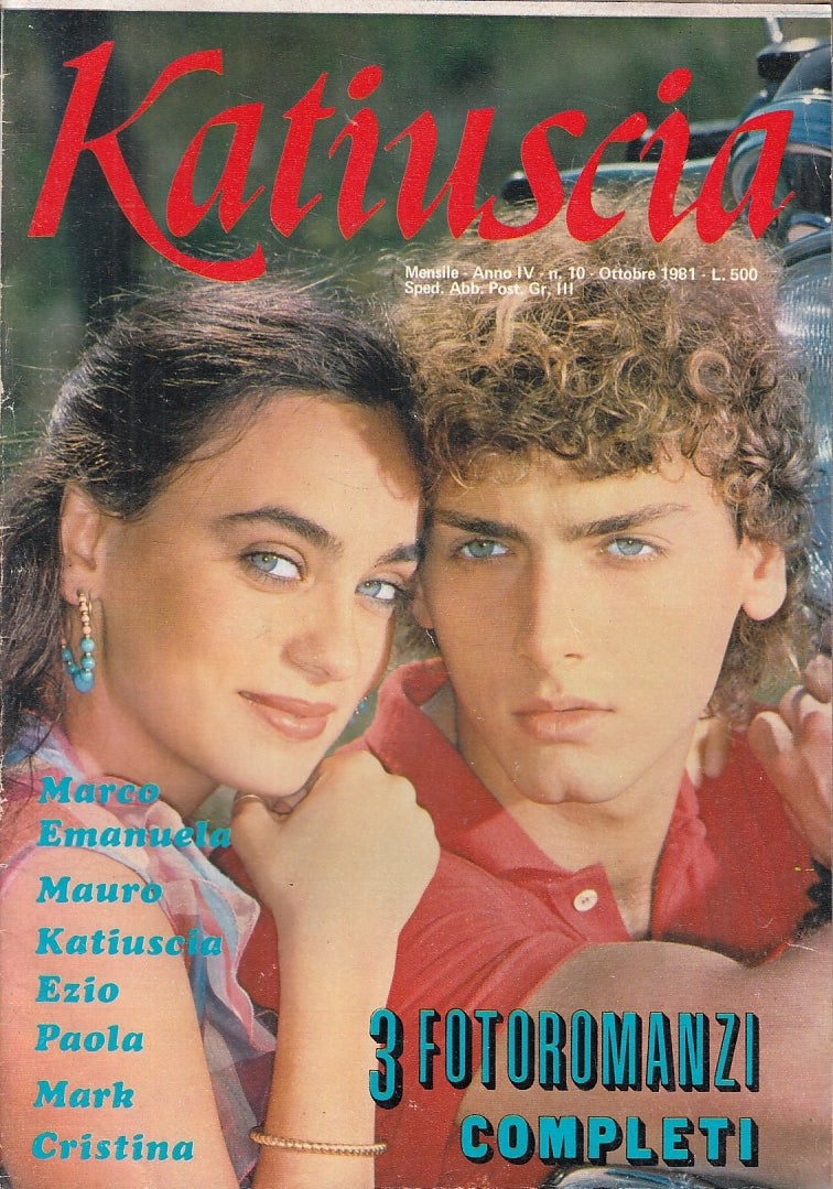 LR- RIVISTA FOTOROMANZO KATIUSCIA N.10 MARCO EMANUELA MAURO - 1981 - S - YFS845