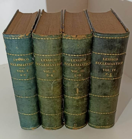 LD- LESSICO ECCLESIASTICO 4 VOLUMI  OPERA COMPLETA -- VALLARDI --- 1900 - C- YFS