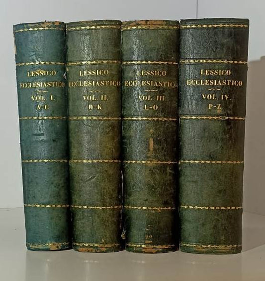 LD- LESSICO ECCLESIASTICO 4 VOLUMI  OPERA COMPLETA -- VALLARDI --- 1900 - C- YFS
