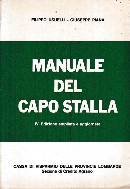 LZ- MANUALE DEL CAPO STALLA - USUELLI PIANA - CASSA RISPARMIO ---- B - YFS155