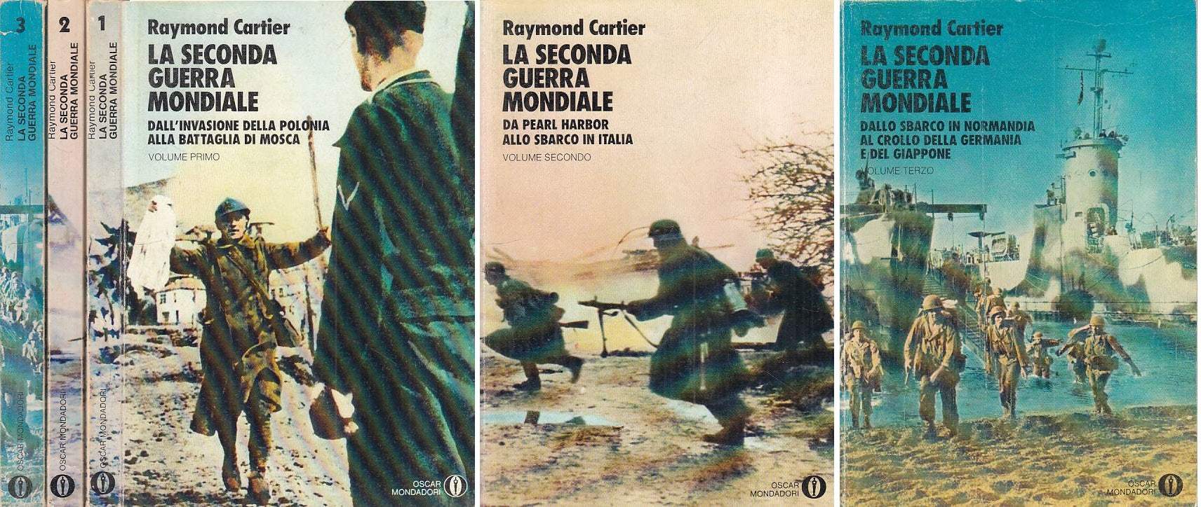 LS- LA SECONDA GUERRA MONDIALE 3 VOLL. - CARTIER- MONDADORI--- 1977 - B - YFS198