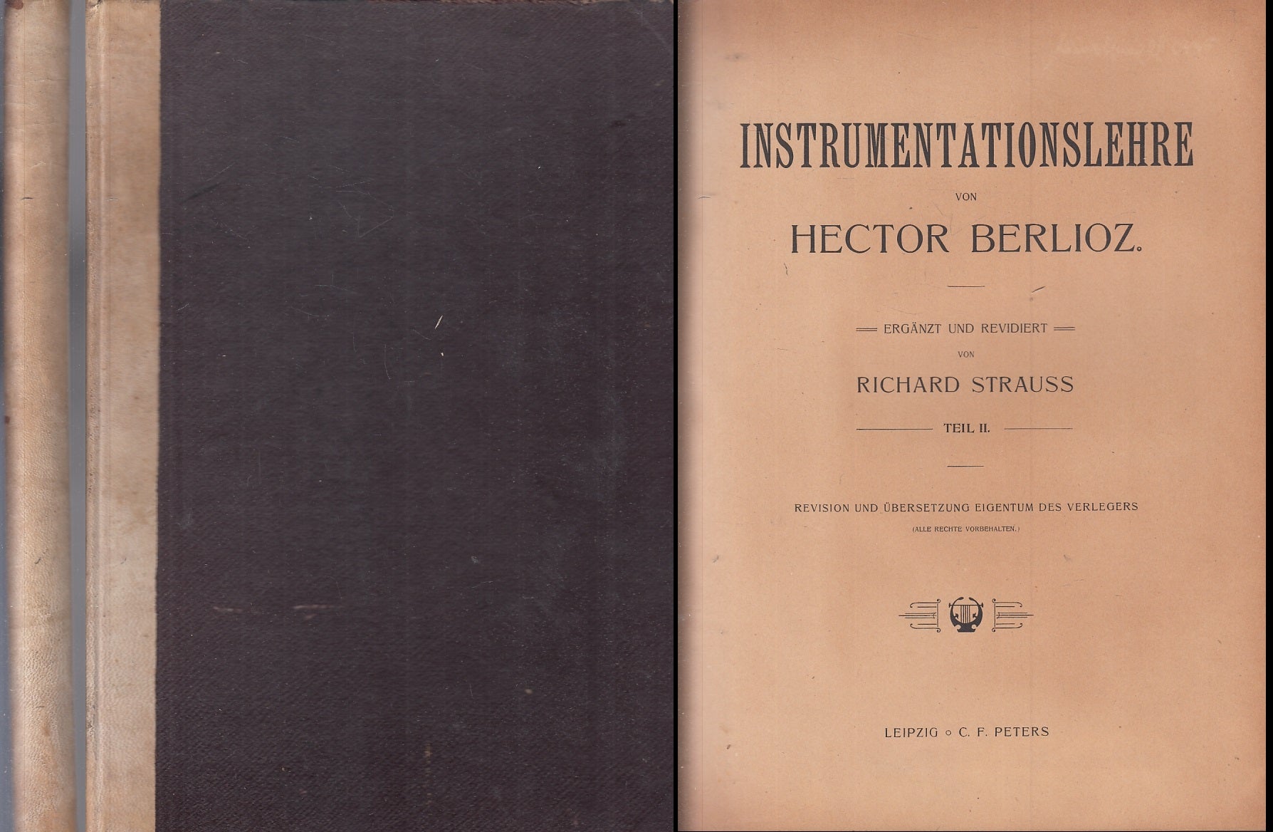 LT- INSTRUMETATIONSLEHRE BERLIOZ STRAUSS VOLUME II -- PETERS --- 1935- C- YFS845