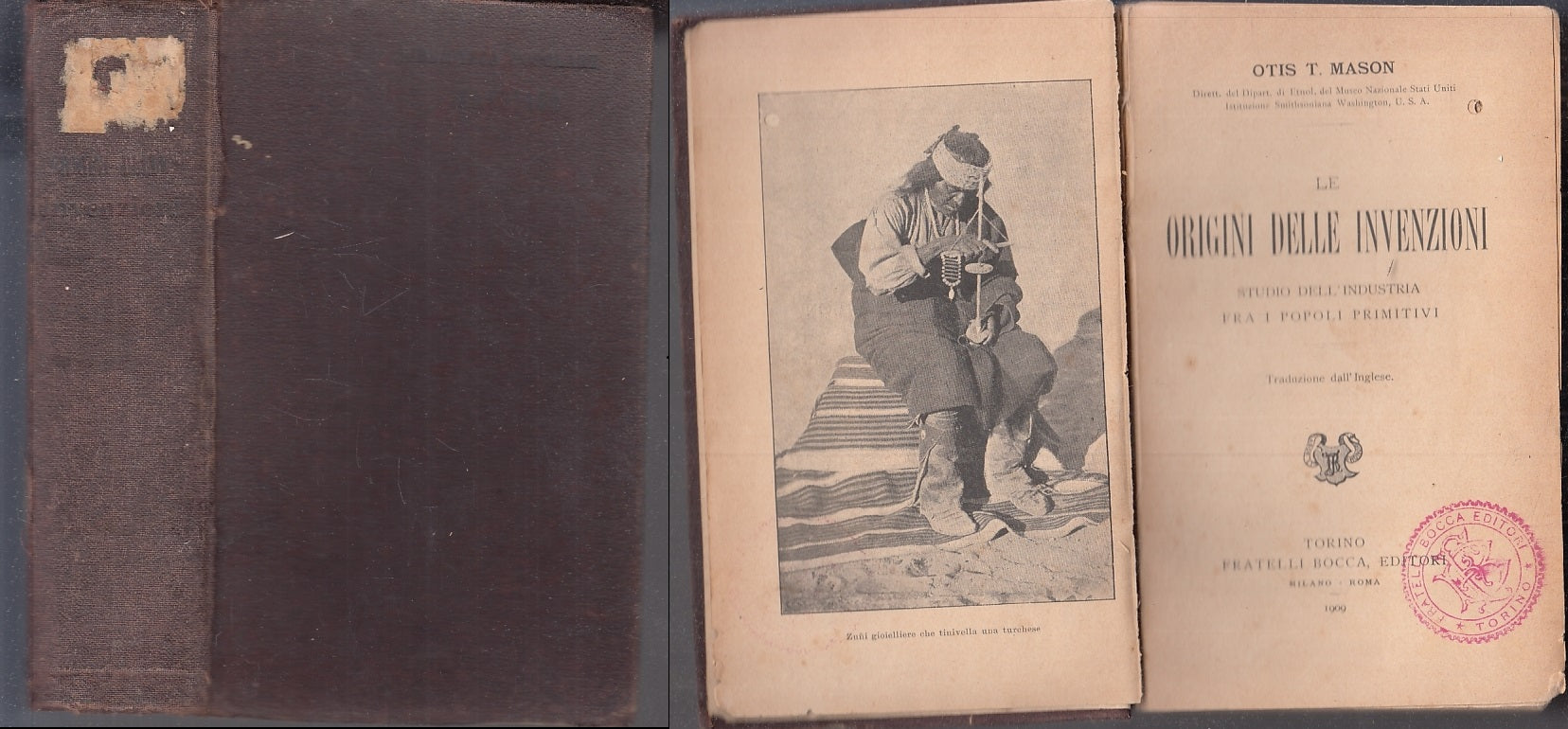 LZ- LE ORIGINI DELLE INVENZIONI - OTIS MASON - F.LLI BOCCA --- 1909 - C - XFS122