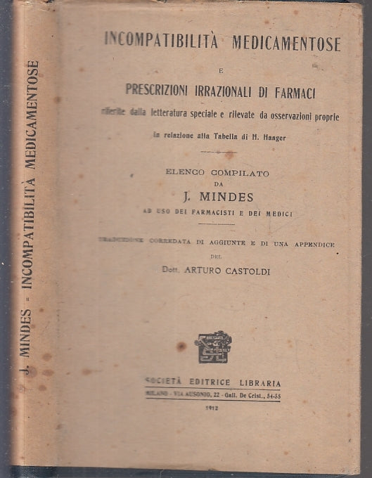 LZ- INCOMATIBILITA' MEDICAMENTOSE - MINDES - SEI --- 1912 - CS- XFS112
