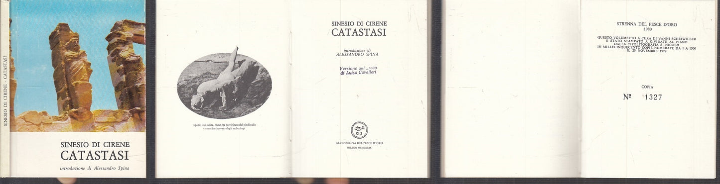 LN- CATASTASI - SINESIO DI CIRENE - PESCE D'ORO - SCHEIWILLER -- 1979- B- XFS122