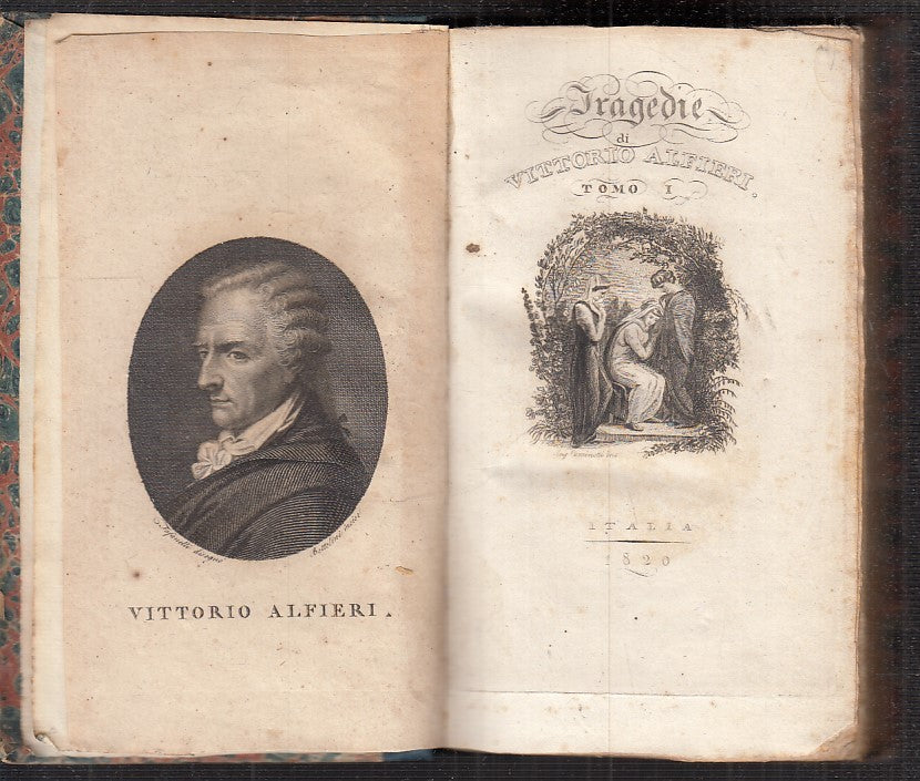 LH- TRAGEDIE 4 TOMI ANTIGONE MARIA STUARDA- VITTORIO ALFIERI---- 1820- C- XFS115