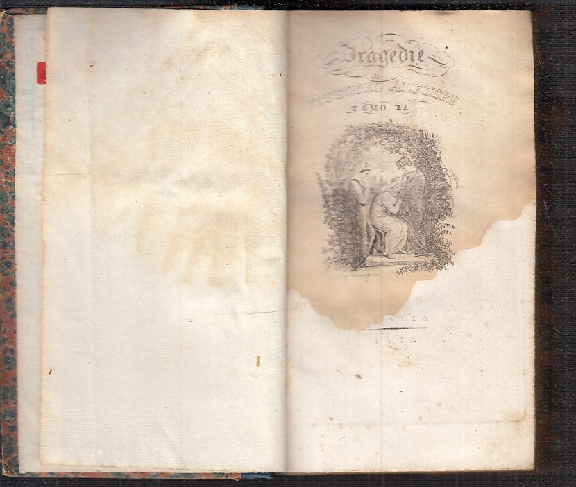 LH- TRAGEDIE 4 TOMI ANTIGONE MARIA STUARDA- VITTORIO ALFIERI---- 1820- C- XFS115