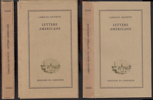 LN- LETTERE AMERICANE - CAMILLO OLIVETTI - EDIZIONI COMUNITA'--- 1968- B- XFS121