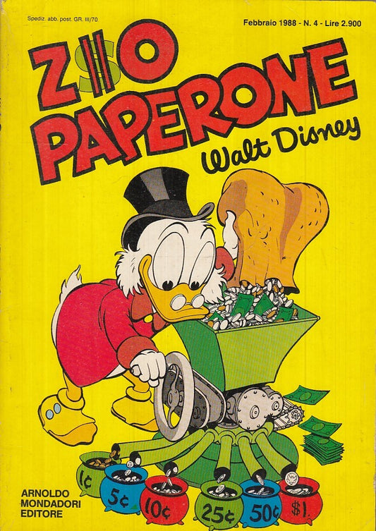 FD- ZIO PAPERONE N.4 -- DISNEY MONDADORI - 1988 - B - TNX