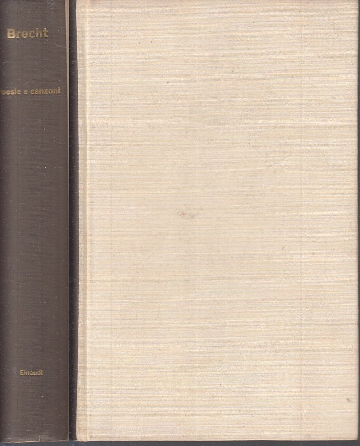 LN- POESIE E CANZONI - BERTOLT BRECHT - EINAUDI - I MILLENNI 44 -- 1959 - C- XFS