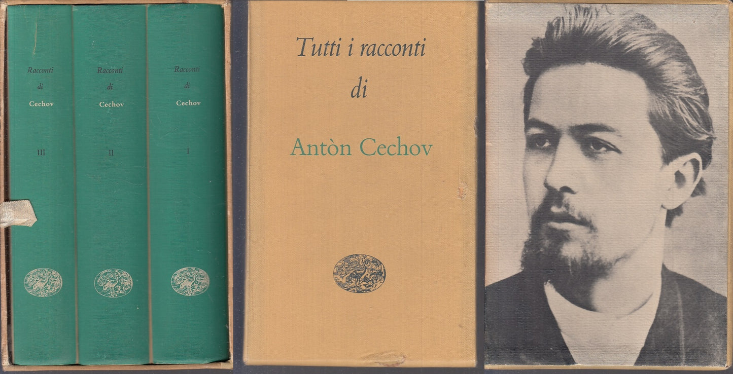 LN- RACCONTI DI ANTON CECHOV COFANETTO 3 VOLUMI- EINAUDI- MILLENNI- 1958- C- XFS