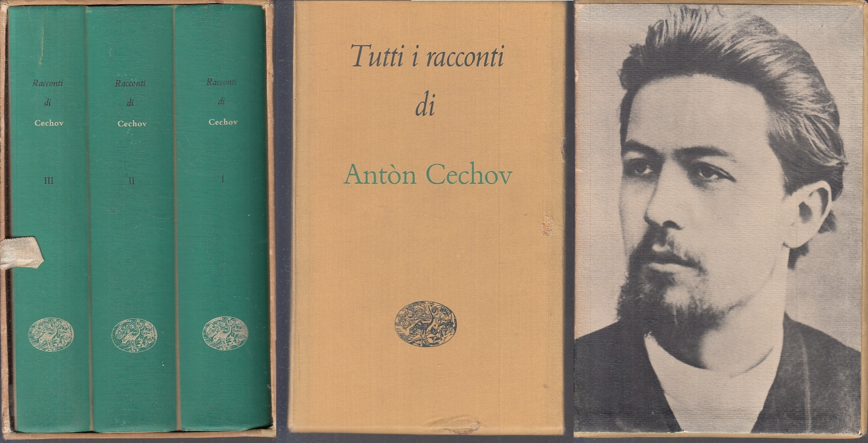 LN- RACCONTI DI ANTON CECHOV COFANETTO 3 VOLUMI- EINAUDI- MILLENNI- 1958- C- XFS