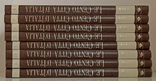 LV- LE CENTO CITTA' D'ITALIA 8 VOLUMI RILEGATI SERIE I/XVI - SONZOGNO- 1887- YFS