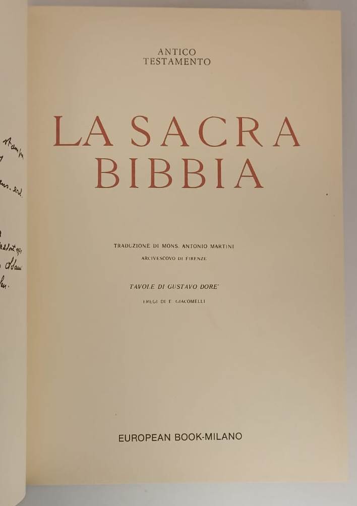 LD- LA SACRA BIBBIA 4 VOLUMI - DORE' MARTINI - EURPEAN BOOK --- 1987 - C - YFS
