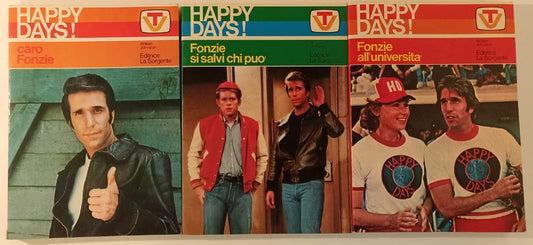 LB- HAPPY DAYS 3 VOLUMI FONZIE - WILLIAM JOHNSON- LA SORGENTE --- 1978 - B - RGZ