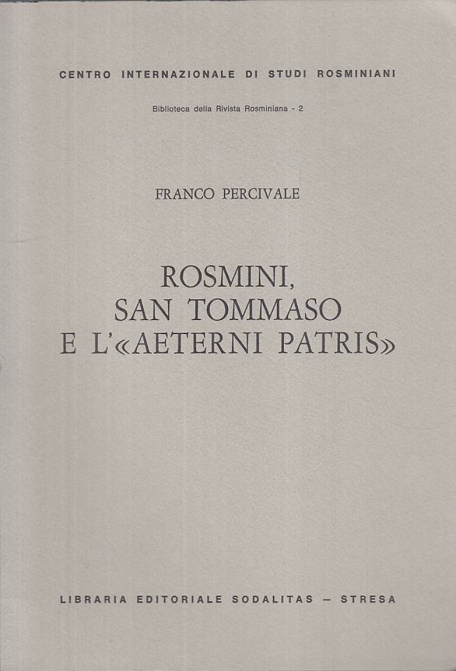 LS- ROSMINI SAN TOMMASO AETERNI PATRIS- PERCIVALE- SODALITAS--- 1983 - B - YTS38