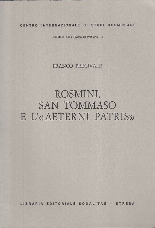 LS- ROSMINI SAN TOMMASO AETERNI PATRIS- PERCIVALE- SODALITAS--- 1983 - B - YTS38