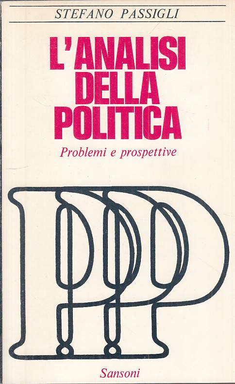 LS- L'ANALISI DELLA POLITICA - PASSIGLI - SANSONI --- 1971 - B - YTS96