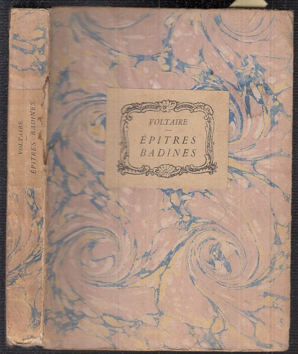 LN- EPITRES BADINES - VOLTAIRE - ART BOUTITIE- TRESOR D'APOLLON-- 1921- B- XFS23