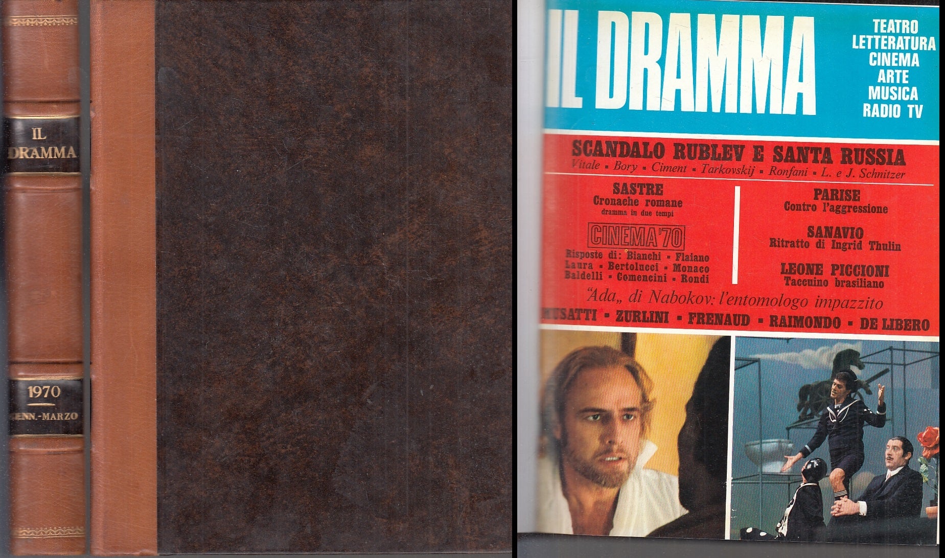 LT- VOLUME RILEGATO RIVISTA IL DRAMMA GENNAIO/MARZO 1970 - ILTE - C- YFS940