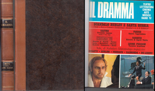 LT- VOLUME RILEGATO RIVISTA IL DRAMMA GENNAIO/MARZO 1970 - ILTE - C- YFS940