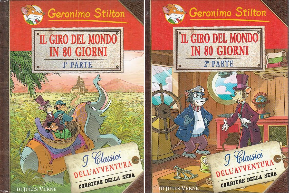 LB- STILTON GIRO MONDO 80 GIORNI 2 VOLL. -- PIEMME CORRIERE --- 2006 - C - RGZ
