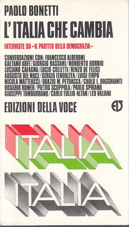 LS- L'ITALIA CHE CAMBIA - BONETTI - DELLA VOCE -- 1a ED. - 1984 - B - YTS429