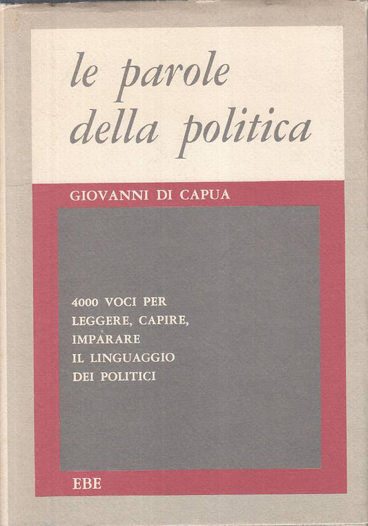 LS- LE PAROLE DELLA POLITICA 4000 VOCI - DI CAPUA - EBE --- 1973 - CS - YTS184