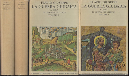 LS- LA GUERRA GIUDAICA 2 VOLUMI - FLAVIO GIUSEPPE - MONDADORI--- 1974- CS- XFS57