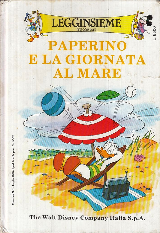 LB- LEGGINSIEME TU CON ME PAPERINO E LA GIORNATA AL MARE - DISNEY-- 1989- C- TNX
