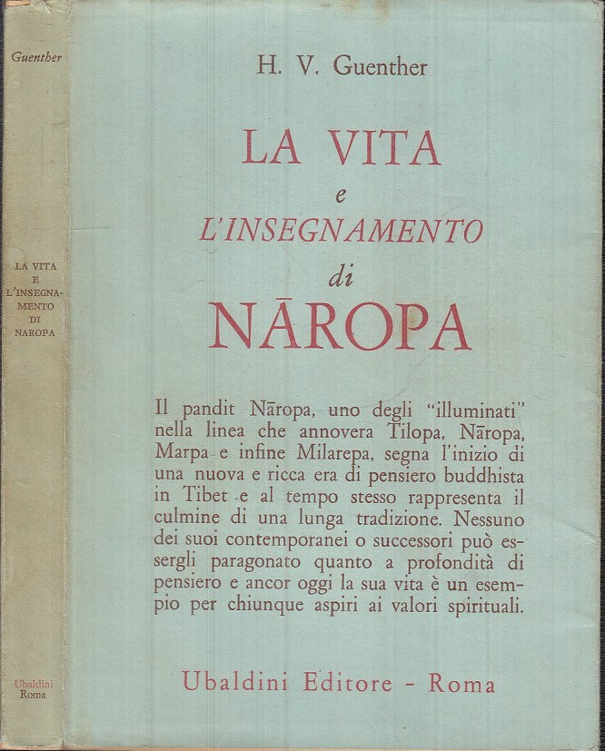 LZ- LA VITA E L'INSEGNAMENTO DI NAROPA - GUENTHER - UBALDINI--- 16975- BS- XFS59