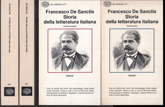 LS- STORIA DELLA LETTERATURA ITALIANA 1/2 - DE SANCTIS- EINAUDI- STRUZZI- B- XFS