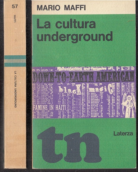 LS- LA CULTURA UNDERGROUND - MARIO MAFFI - LATERZA - TEMPI NUOVI 57 --- B - XFS