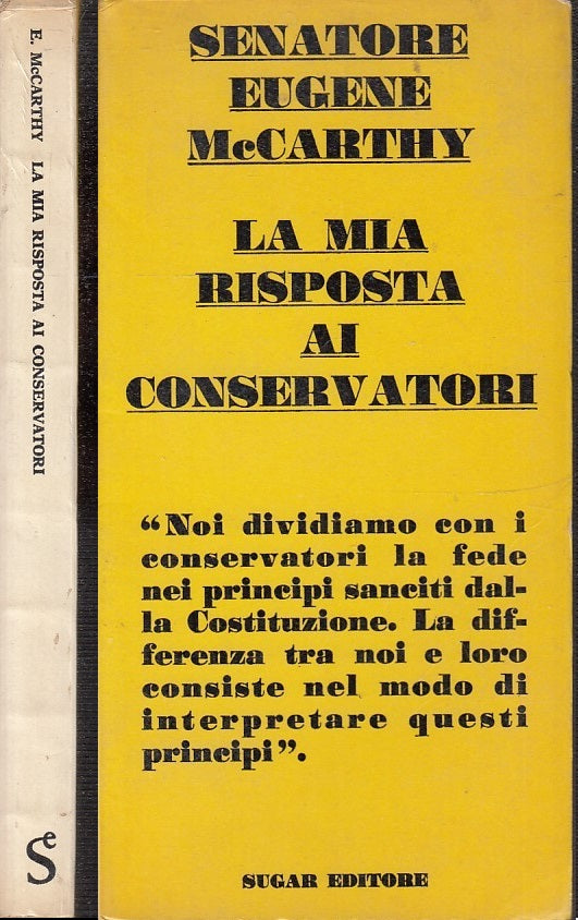 LS- LA MIA RISPOSTA AI CONSERVATORI - MCCARTHY - SUGAR --- 1968 - B - ZFS44