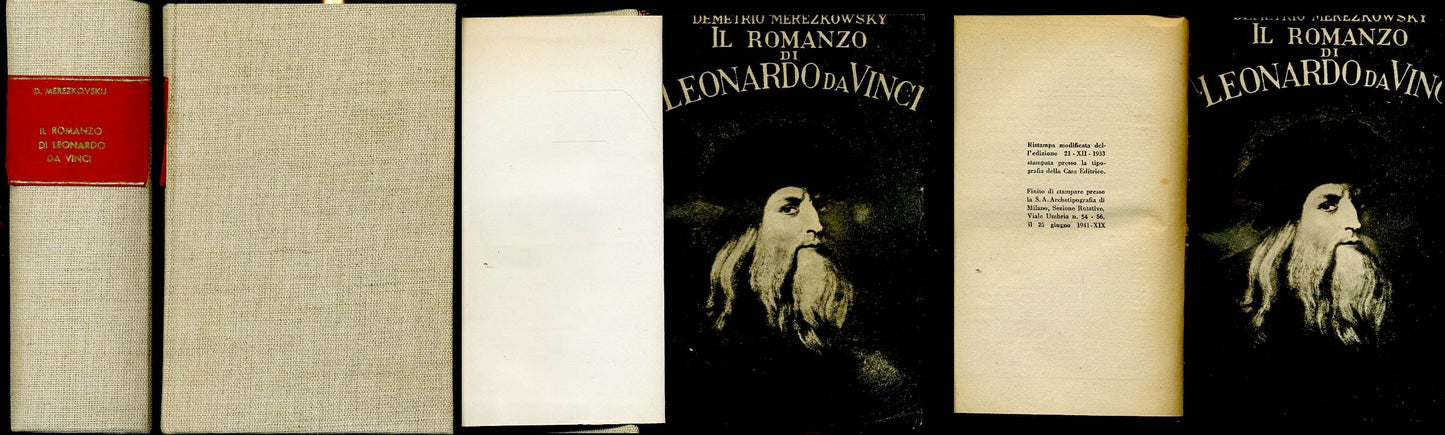 LN- IL ROMANZO DI LEONARDO DA VINCI - MEREZKOVSKIJ - BARION --- 1933 - C- ZFS672