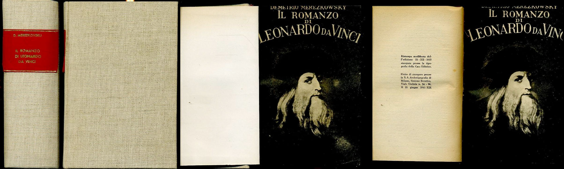 LN- IL ROMANZO DI LEONARDO DA VINCI - MEREZKOVSKIJ - BARION --- 1933 - C- ZFS672
