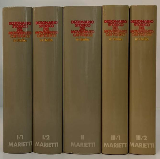 LS- DIZIONARIO STORICO DEL MOVIMENTO CATTOLICO IN ITALIA 1860/1980 5 VOLUMI- YFS