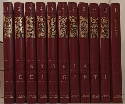 LD- STORIA DEI SANTI E DELLA SANTITA' CRISTIANA 11 VOLUMI- GROLIER- 1991- C- YFS
