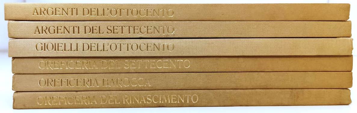 LT- DOCUMENTI D'ANTIQUARIATO OREFICIERIA ARGENTI GIOIELLI 6 VOLUMI- 1986- YFS907