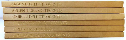 LT- DOCUMENTI D'ANTIQUARIATO OREFICIERIA ARGENTI GIOIELLI 6 VOLUMI- 1986- YFS907