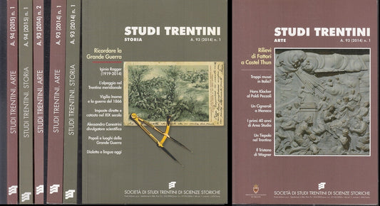 LS- STUDI TRENTINI STORIA e ARTE 5 VOLUMI -- SCIENZE STORICHE --- 2014- B- XFS25